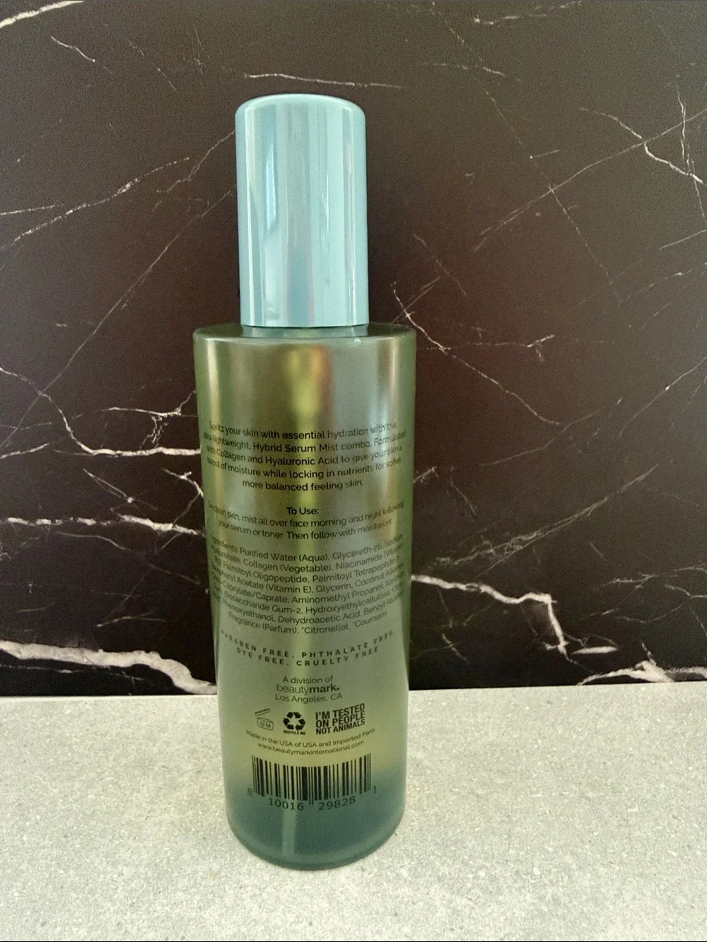 Pacifica Dew Hydration Skin Serum Mist Hybrid in Light Green with Pale Blue Cap